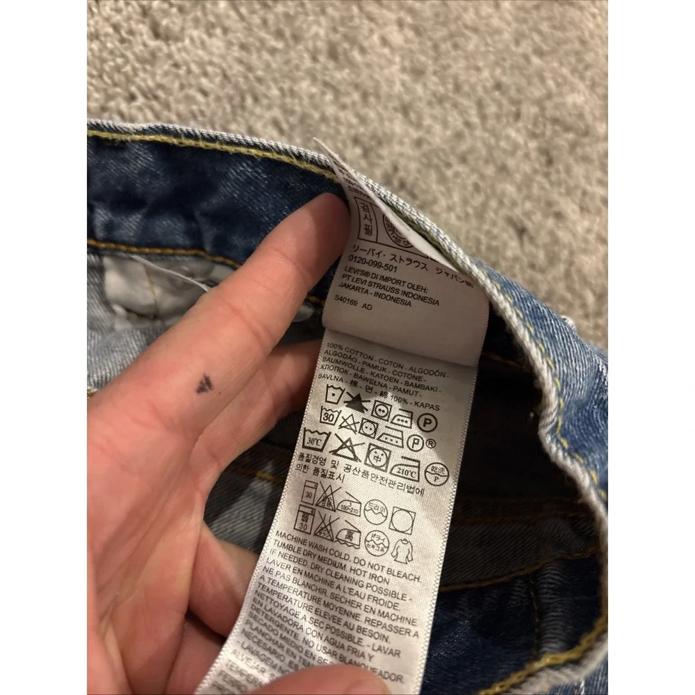 Levis 505 Jeans Mens Size 32x30 Straight Fit Regular Blue 100% Cotton Med Wash